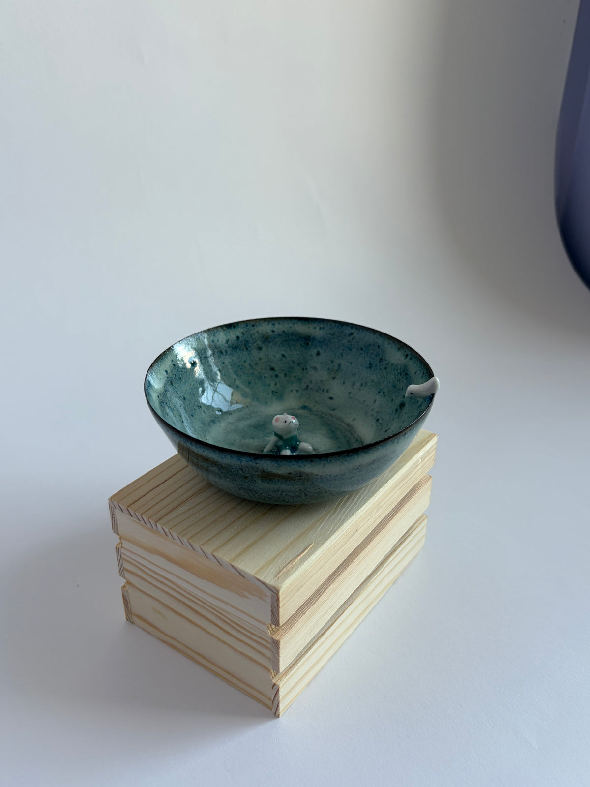 Mouse and bird in bowl
