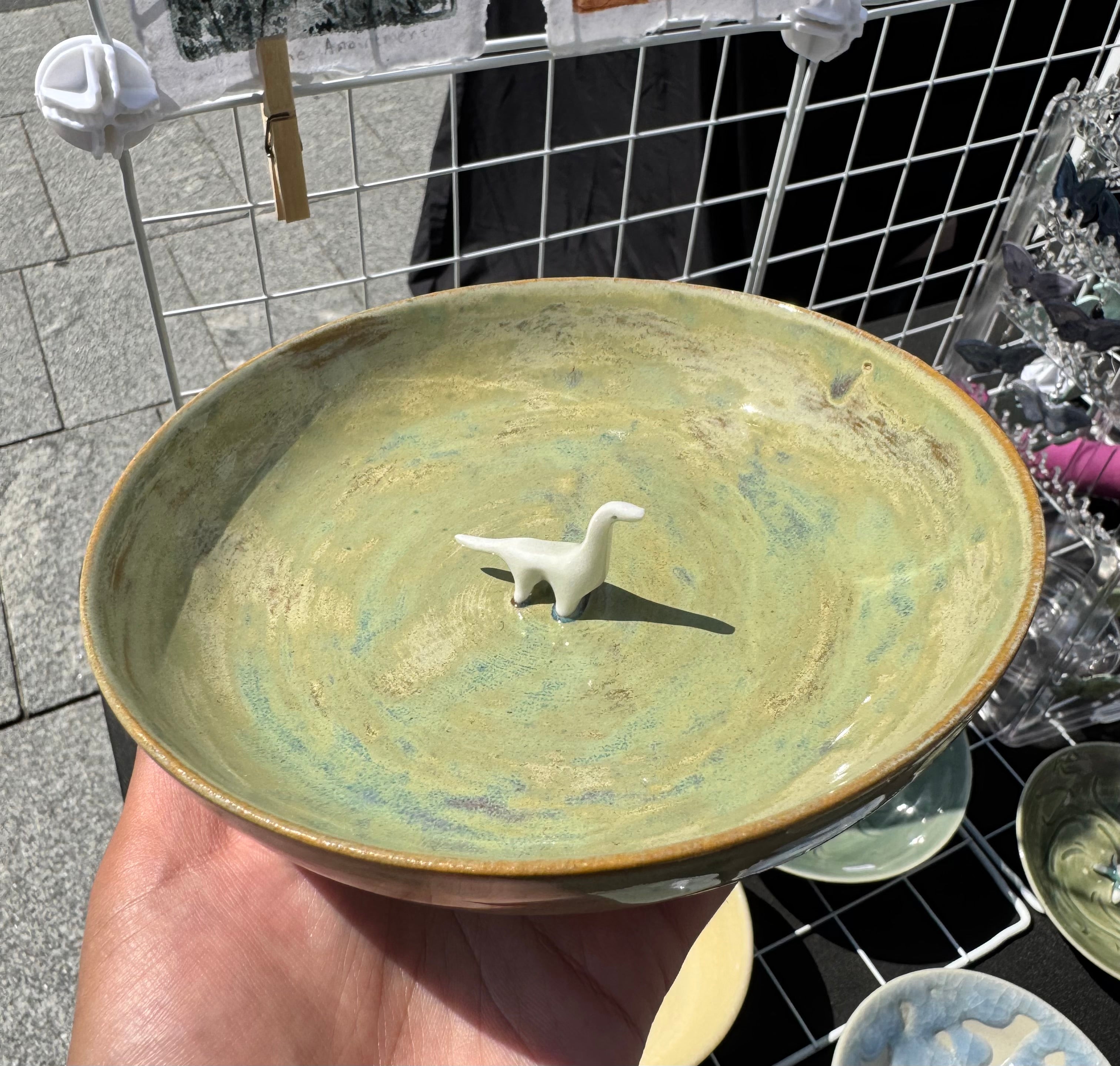 Dinosaur on trinket dish