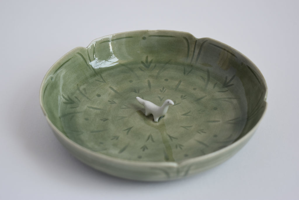 Trinket Dish With Dinosaur