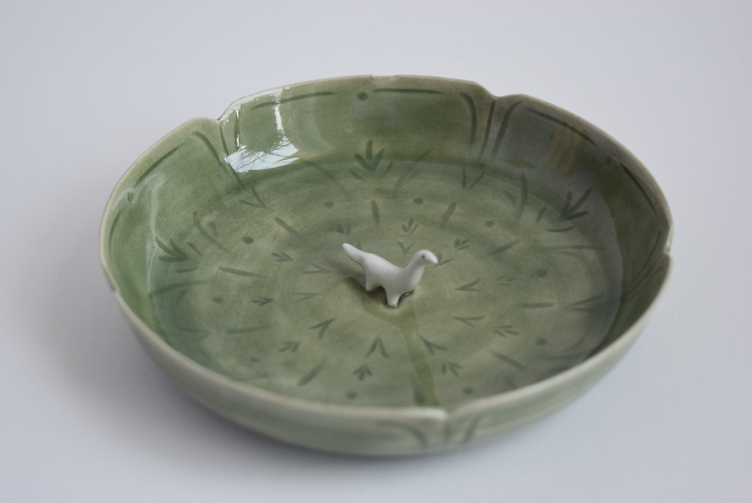 Trinket Dish With Dinosaur