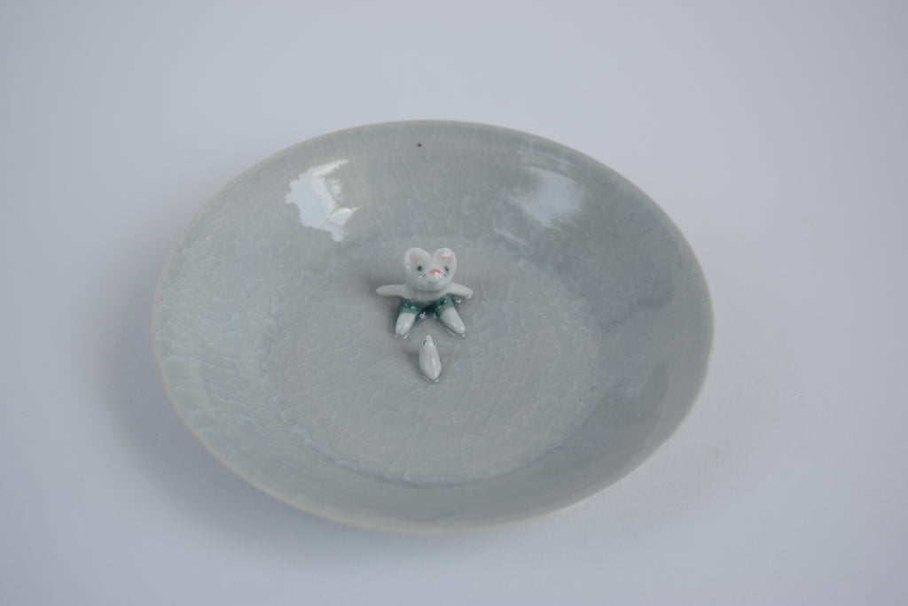 Trinket Dish With Mouse and Bird