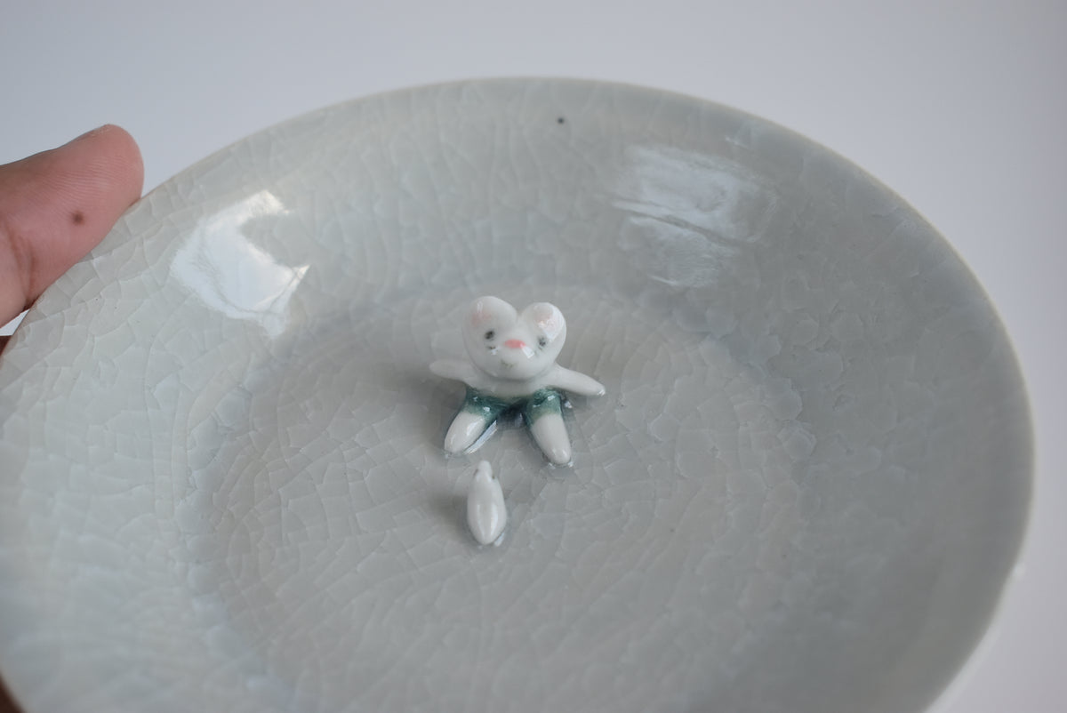 Trinket Dish With Mouse and Bird