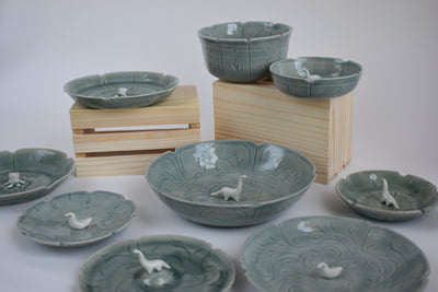 Blue pots