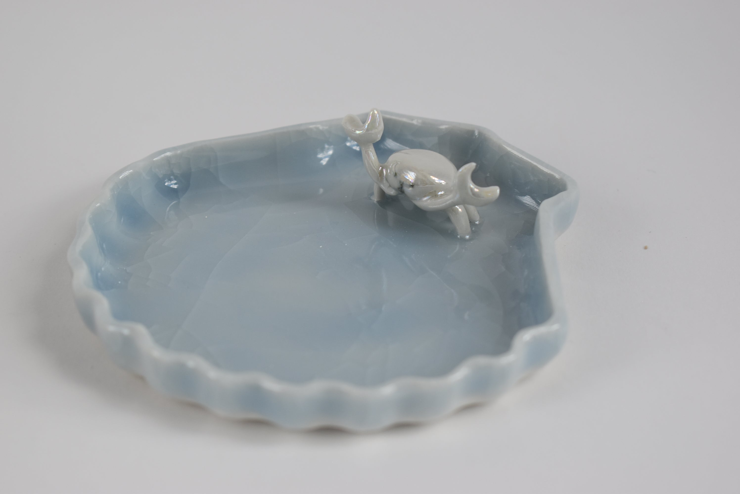 Seashell Trinket dish with Crab