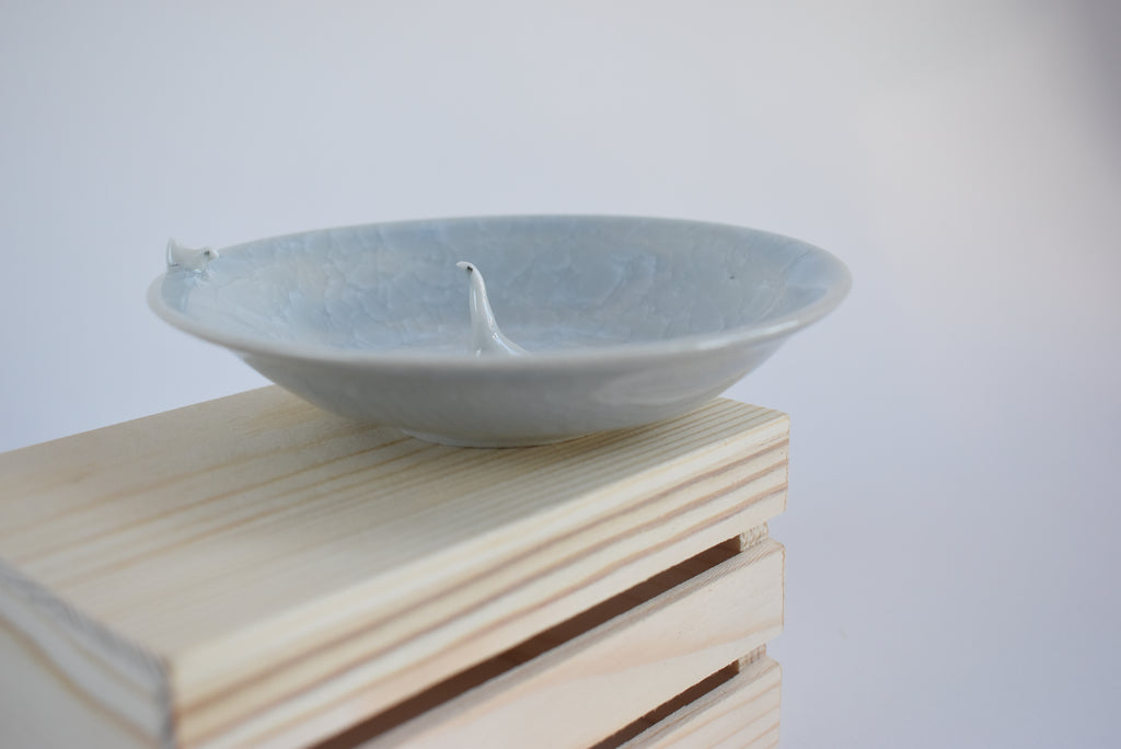 Trinket Dish with Dinosaur and Bird Friend