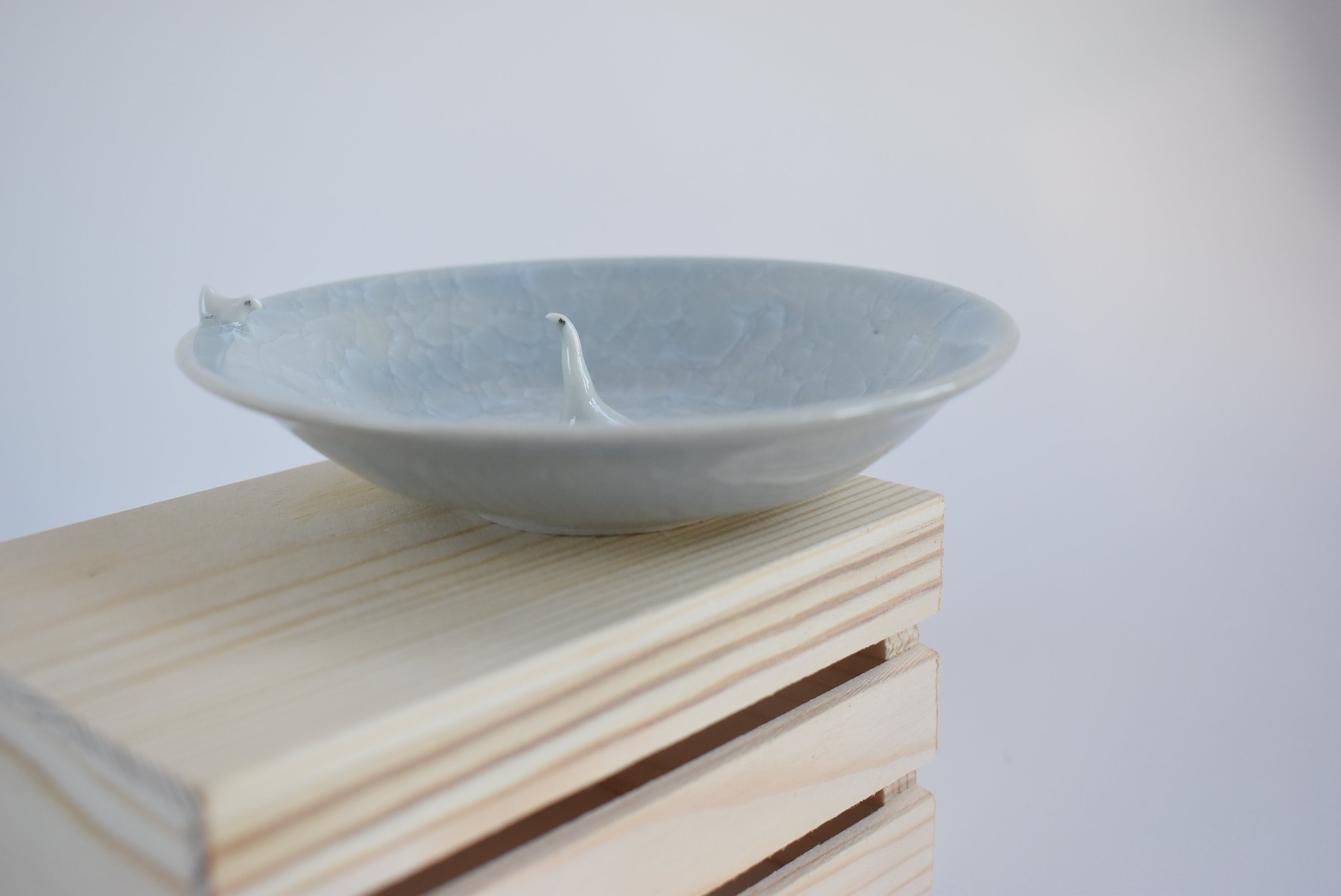 Trinket Dish with Dinosaur and Bird Friend