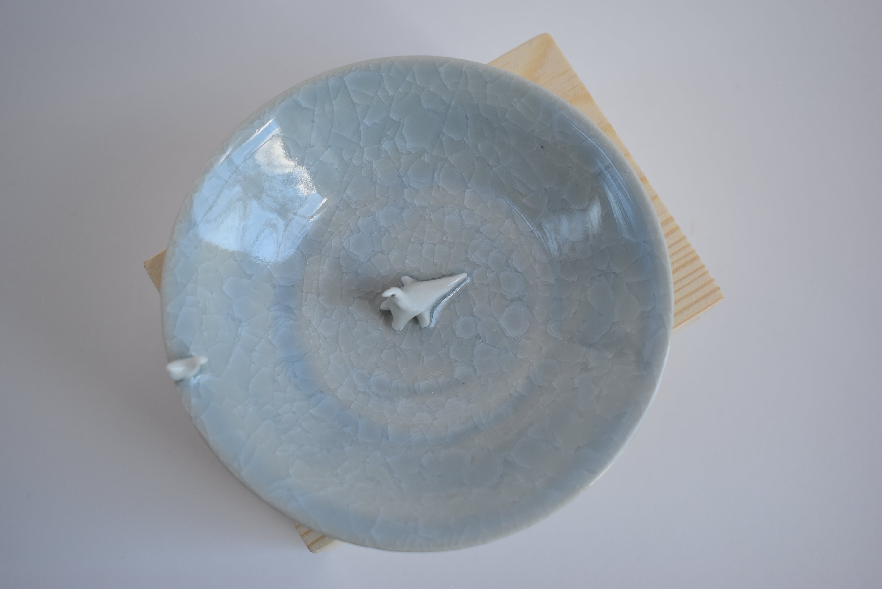 Trinket Dish with Dinosaur and Bird Friend