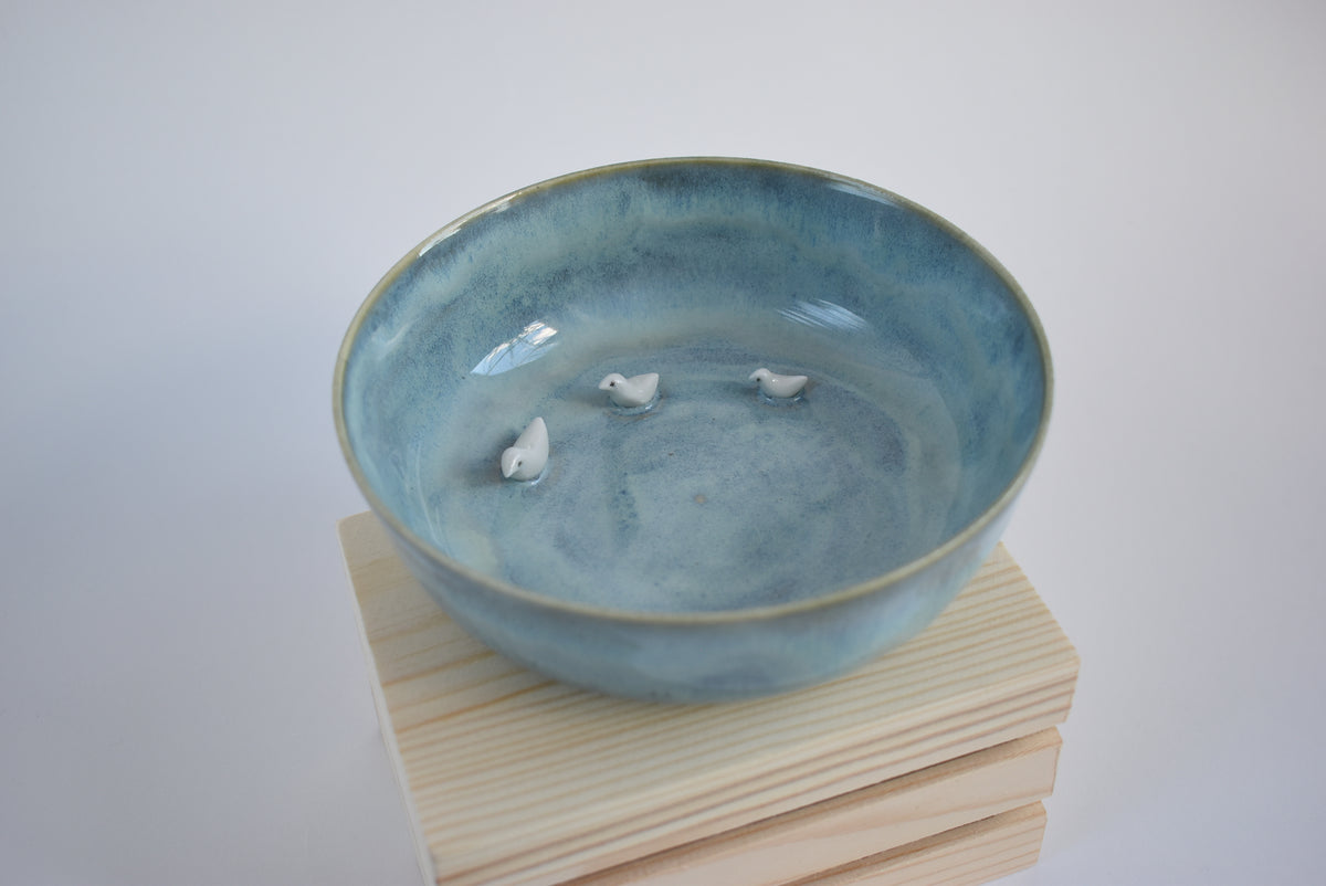 Bowl With Bird Family