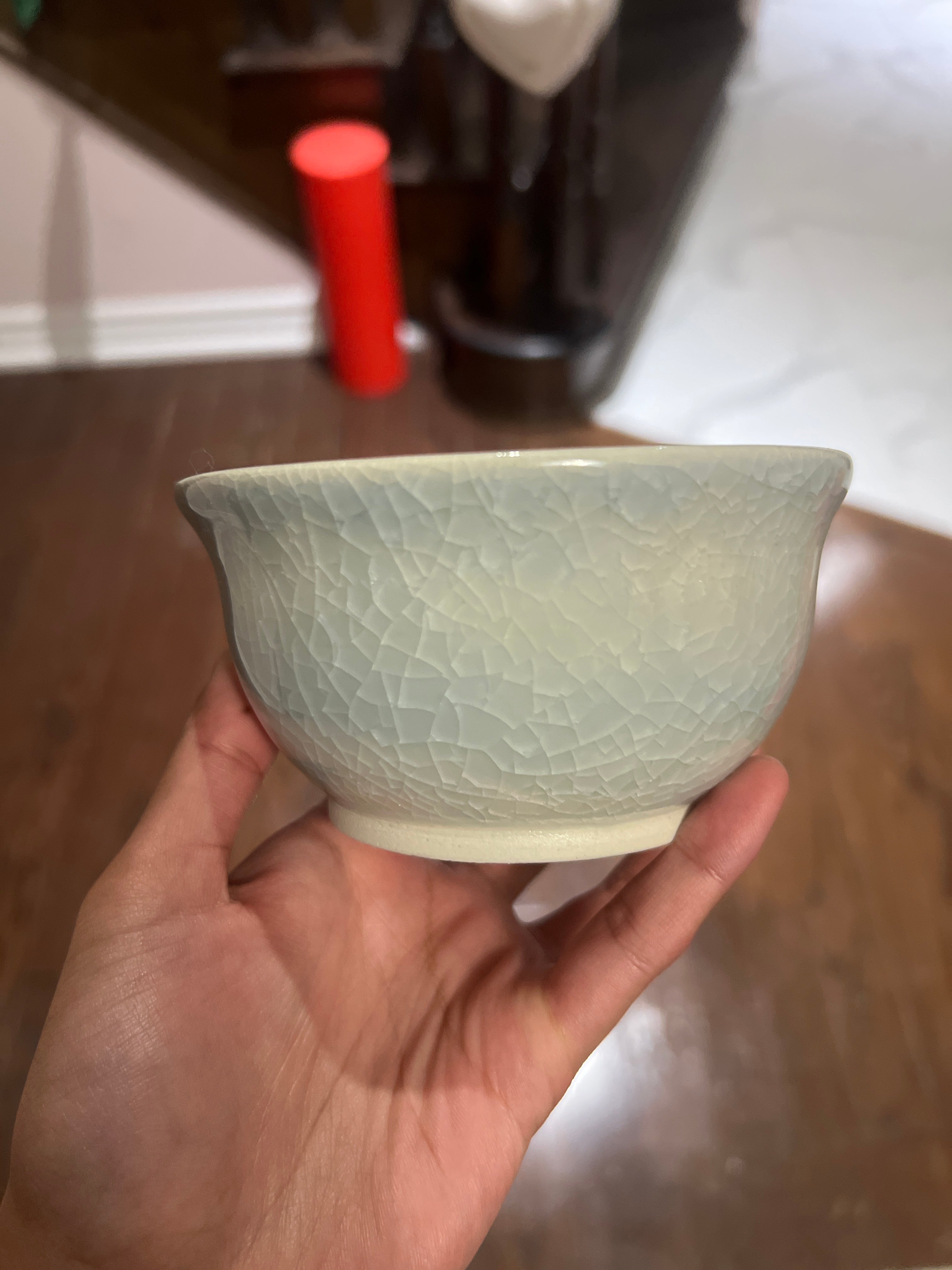 Decorative bowl with a dinosaur
